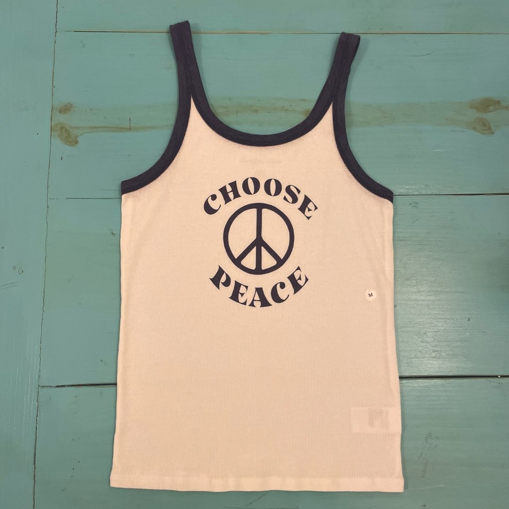 AE white tank top, medium